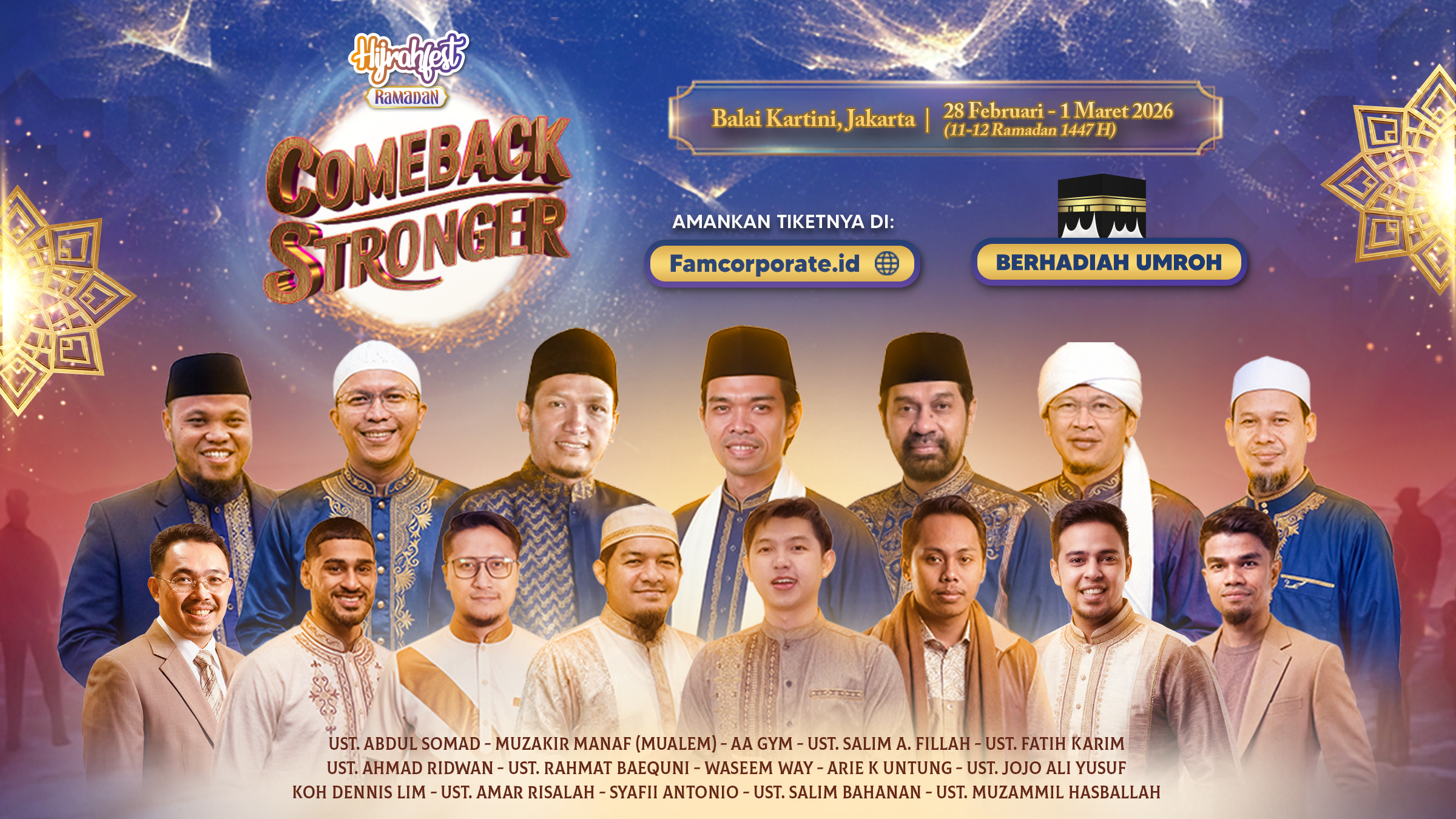 Hijrahfest Ramadan 2026 di Jakarta: Kajian Akbar, Bukber, Tarawih dan Expo Muslim dalam Satu Event